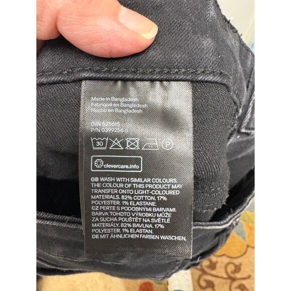 H&M Black Jeans, Skinny Ankle, Women's Size 31 - Picture 4 of 6